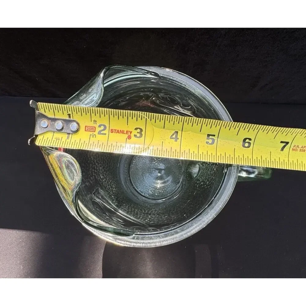 Classis Coca Cola Georgia Green Pebbled Glass Pitcher. 9.5